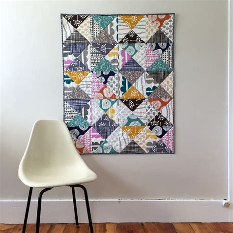 Salty Oat Modern Handmade Quilts Echo Baby Quilt