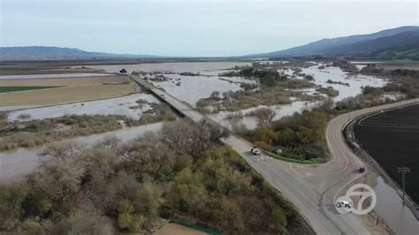 California storm: Drone video shows Salinas River flooding in Monterey ...