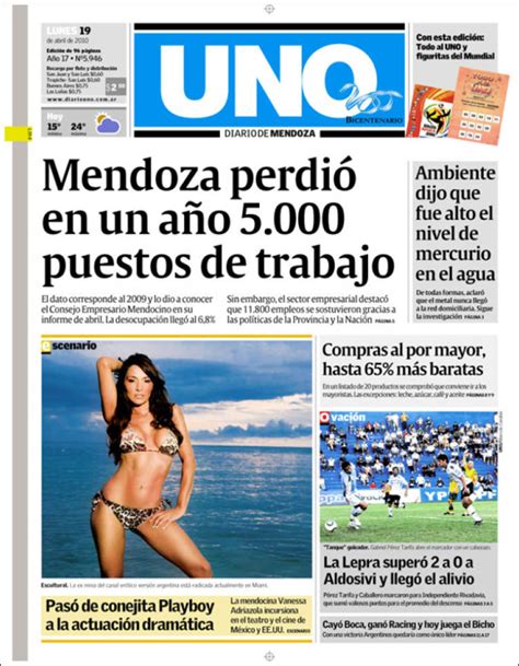 Periódico Diario Uno Argentina Periódicos de Argentina Edición de