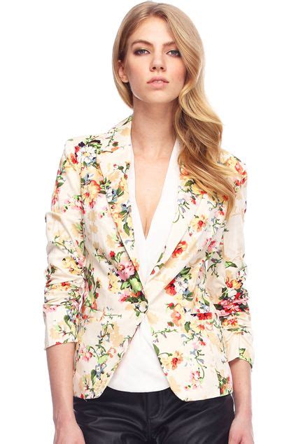 Lapel Floral Print Blazer Look Fashion Blazer Looks