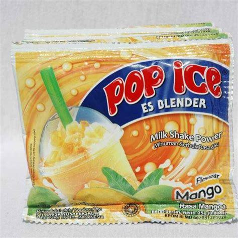 Jual Pop Ice Mangga Minuman Bubuk 25 G 1 Renceng Isi 10 Pcs Di