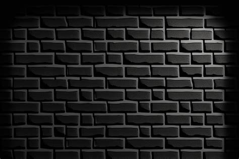 Premium Photo Black Brick Wall Brickwork Background For Design