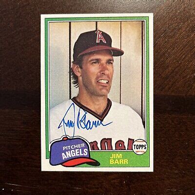 Jim Barr Topps Autographed Signed Auto Baseball Card Ebay