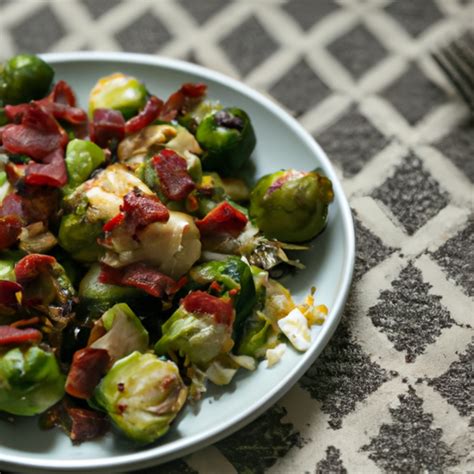 Cheesy Bacon Brussels Salad Tastes Like Happy Food Recipe Blog