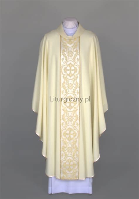 Ornat Liturgiczny Kremowy Z Pasem Sklep Liturgiczny Pl