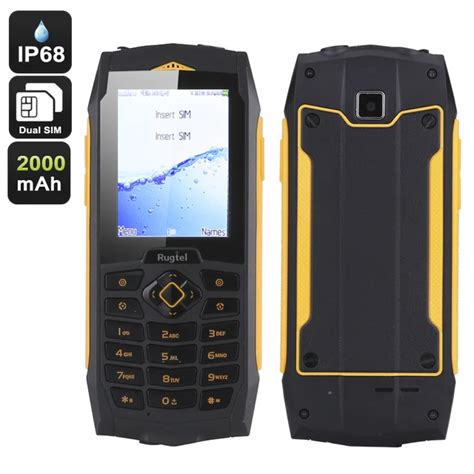 Original Rugtel R1 Ip68 Rugged Mobile Phone 3g Wifi Waterproof Phone