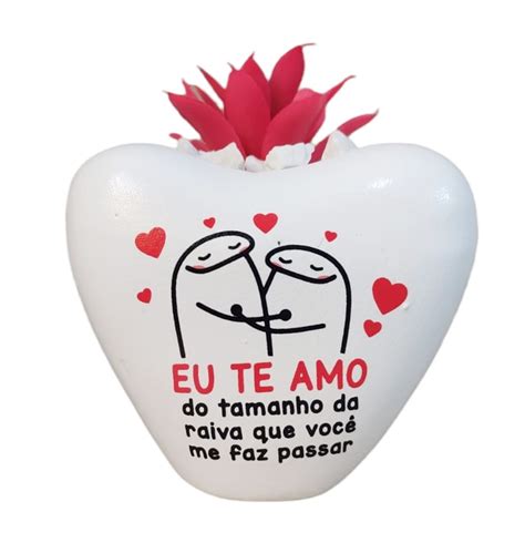 Vasinho Pequeno de Ceramica Flork coração Frase A Elo7