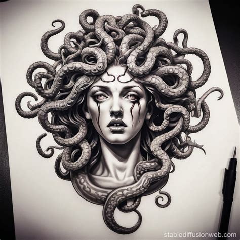 Medusa Tattoo Design Concept Stable Diffusion Online