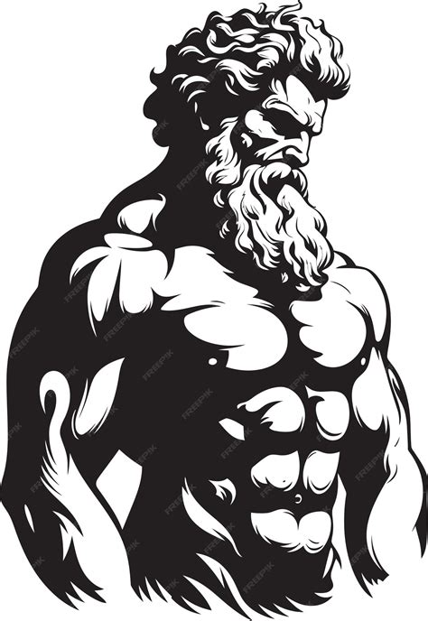 Titan Of Valor Iconic Vector Logo Mythic Heroism Hercules Symbolic