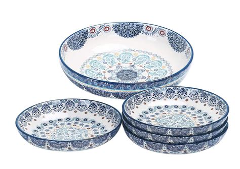 Bico Blue Talavera Ceramic Pasta Bowl Set Of Dixie Chik Cooks