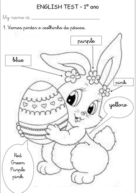 Atividade De Pascoa Em Ingles - Páscoa - Atividades para aprender Inglês - Educação Online