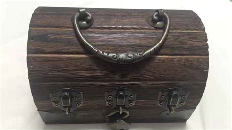 Vintage Wooden Pirate Treasure Chest Wholesale With Custom Handle Key