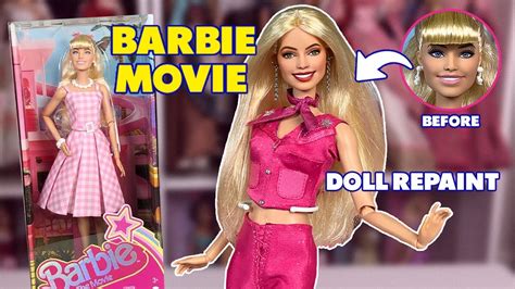 Barbie The Movie Margot Robbie Doll Repaint Makeover Youtube