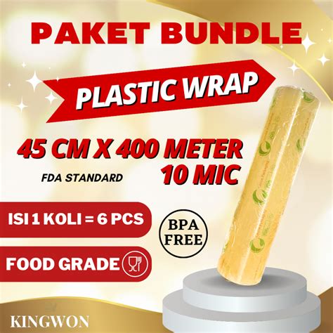 jual paket bundle  roll plastik wrap pembungkus makanan  cm