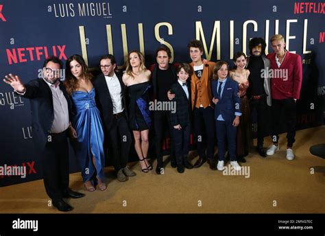 Actors from the Netflix series "Luis Miguel" pose for photos during a ...