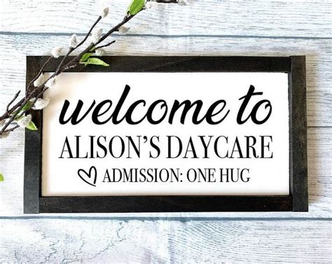 Welcome To Daycare Sign Daycare Sign Daycare Provider T Etsy