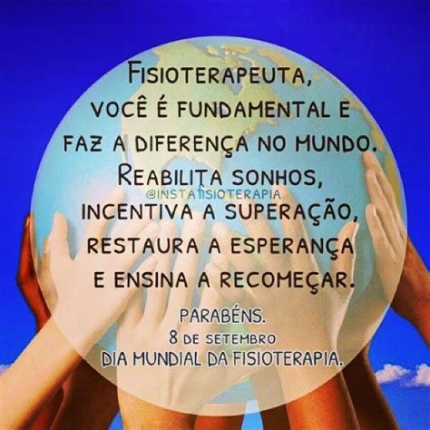 Fisioterapia A Reabilita O Da Vida Dia De Setembro Dia Mundial