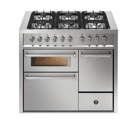 Cuisinière à gaz ENFASI 100 3 STEEL électrique 3 fours 6 foyers