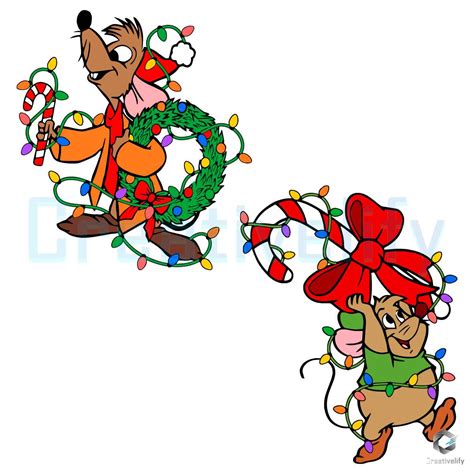 Jaq And Gus Gus Christmas Svg Disney Princess Xmas File Creativelify