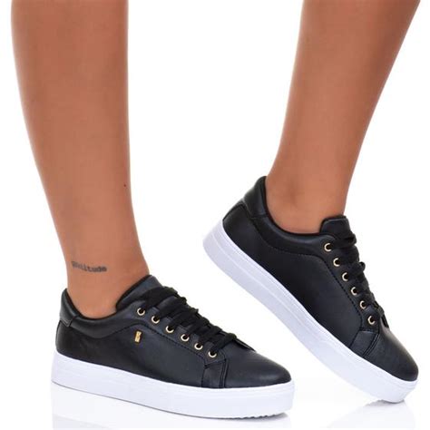 Tenis Preto Feminino Casual - Tenis Feminino Casual Original Preto Estilo Shoes - Tênis Feminino ...