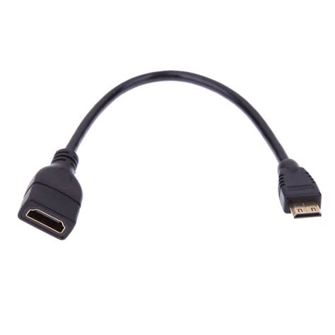 Mini HDMI Male to HDMI Female Converter Adapter Extension Cable Cord ...