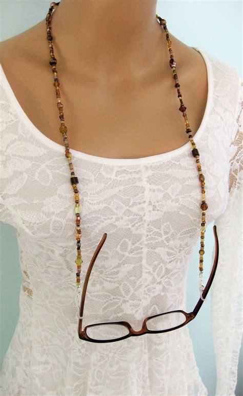 Brown Eyeglass Chain Women Glasses Chains Glasses Necklace Etsy