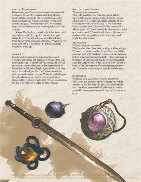 20 Magic Items you can start the game with! | Dungeons and dragons ...