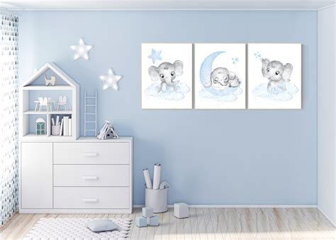 Nursery Decor Elephant Nursery Decor Boy Nursery Wall Art Etsy