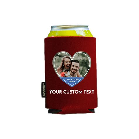 Koozie Custom Photo Heart Neoprene Can Cooler 1 Side