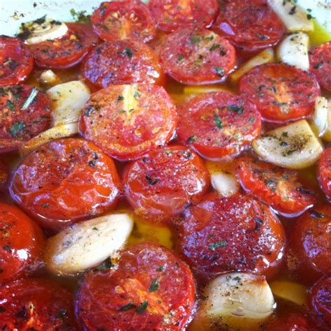 Roasted tomatoes and garlic