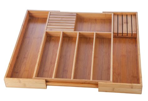 Bamboo Expandable Drawer Organizer Kitchen Storage Organizer 13 21 Inches 19962866760 Ebay