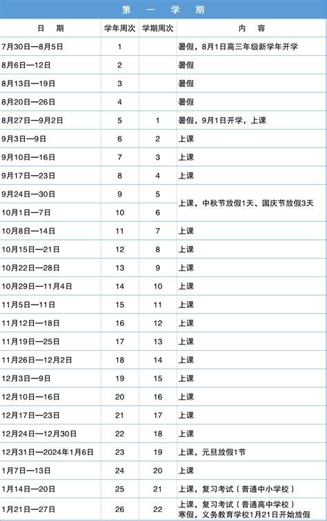 深圳新学年校历发布！中小学寒暑假时间这样安排→盐田国家学期