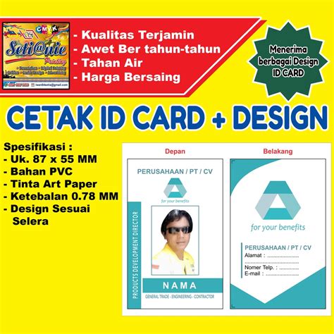 Jual Cetak Kartu Id Card Kartu Member Kartu Pelajar Kartu