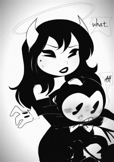 A Black And White Drawing Of A Girl With An Evil Look On Her Face Holding A Pumpkin