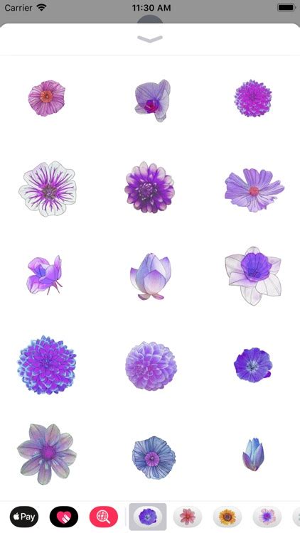 Purple Flower Sticker Pack By Colleen Shail