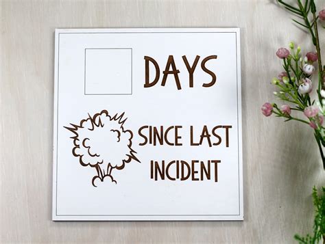 Funny White Board Sign Days Since Last Incident With Explosion