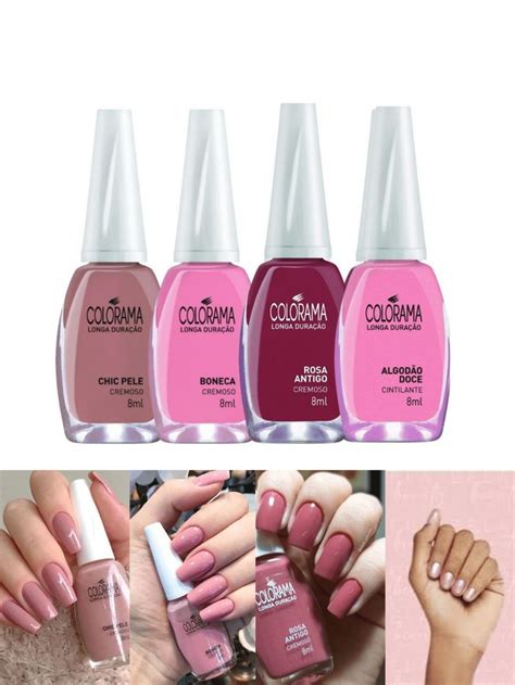 Colorama Kit Esmaltes Em Tons Nude E Rosa