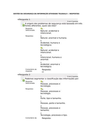 Atividade Teleaula I Governan A Corporativa De Ti Atividade Teleaula