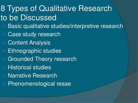 Types Of Qualitative Research