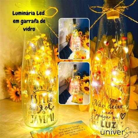 Luminária Garrafa Led Personalizadas Setembro Amarelo Elo7