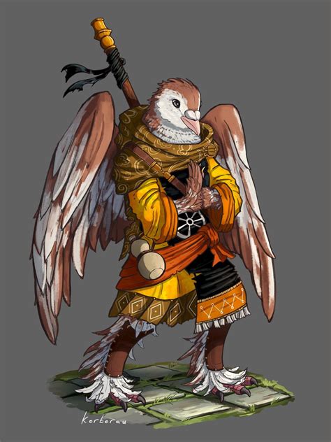 Art Aarakocra Monk Dnd Character Art Dungeons And Dragons