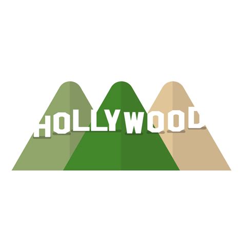 Hollywood sign with mountain 25392710 PNG