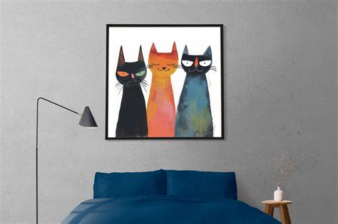 Cat Art Print Cat Print Cat Wall Art Cat Wall Decor Cat Wall