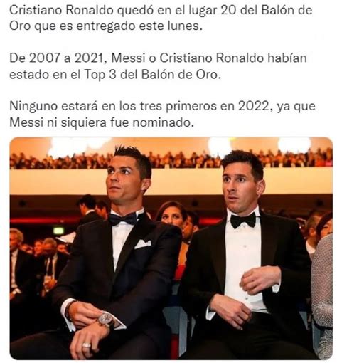 Los Mejores Memes De La Gala Del Balón De Oro Que Ganó Benzema La Ausencia De Messi Y El Puesto