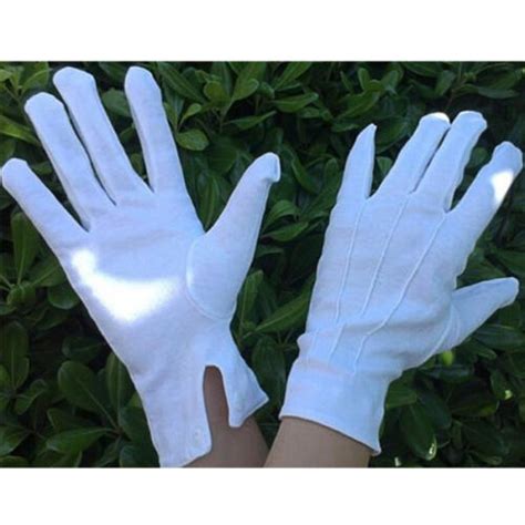 1 Pair Military Parade Thicken Etiquette Inspection Gloves White Formal