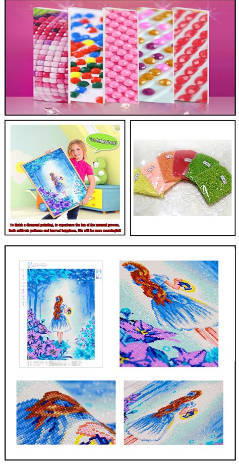 Tableau Toile D Bricolage Diamant Peinture Dessin Anim Fille Portrait