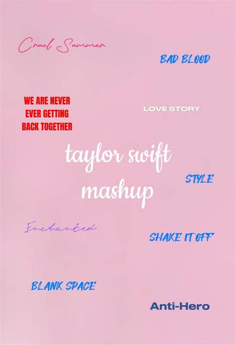 taylor swift mashup! [Video] | Taylor swift hair, Taylor swift videos ...