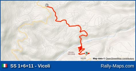 Ss Vicoli Stage Map Rally Di Pescara Ciar Rally