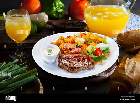 Picanha And Salad Food Stock Photo Alamy