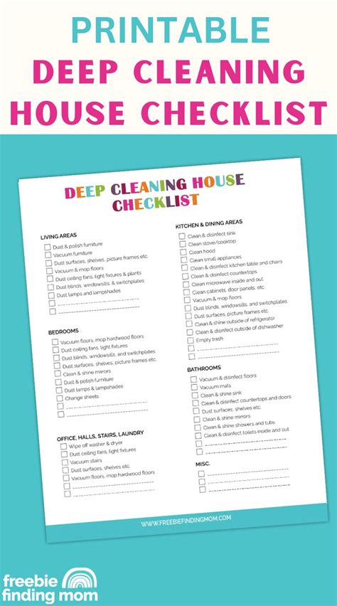 House Deep Cleaning Checklist Pdf Download In 2023 Deep Cleaning Checklist Cleaning